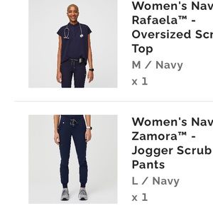 Figs Navy Set (Zamora Bottoms & Rafaela Top)